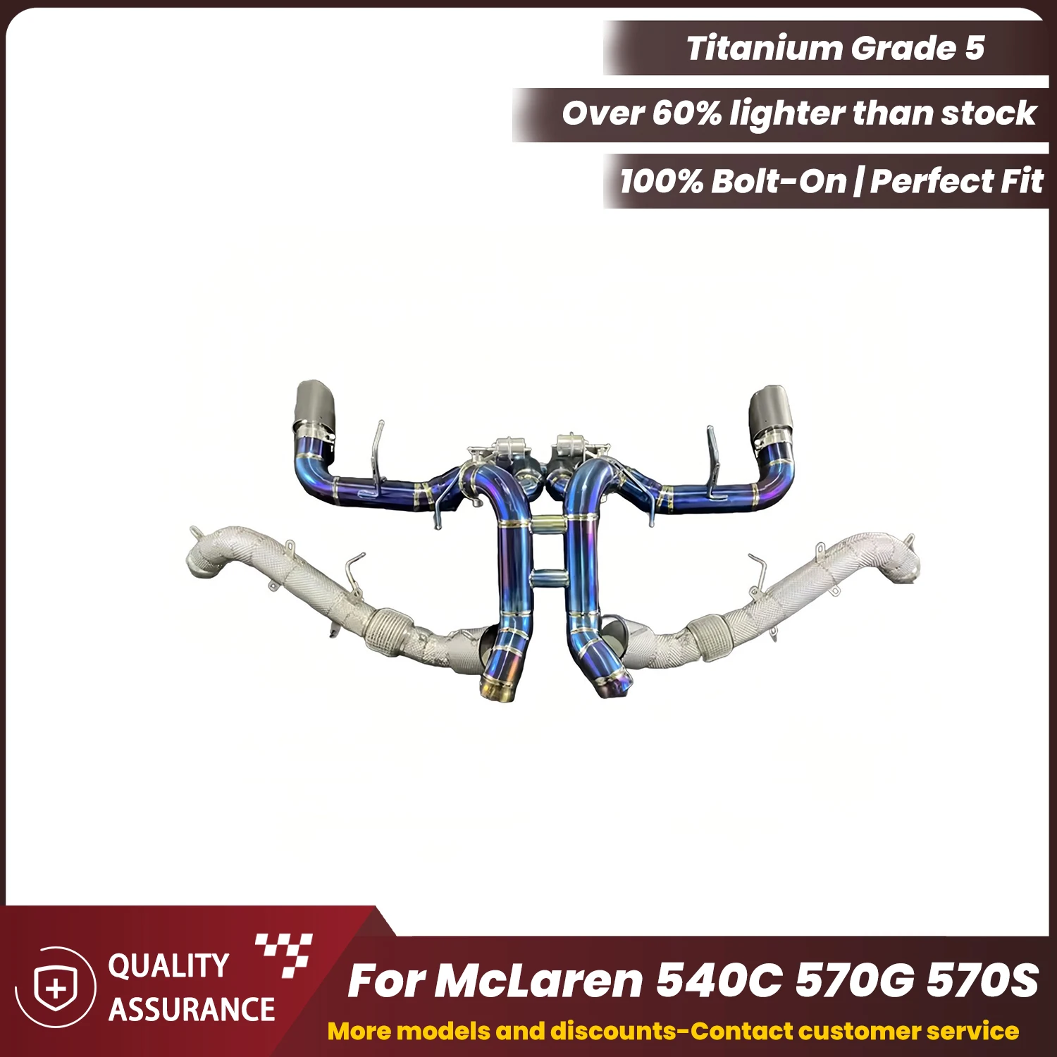 

ECCF Valvetronic Titanium Catback Exhaust With Downpipe For McLaren 540C 570G 570S Aggressive Exhaust Sound Performance Upgrade
