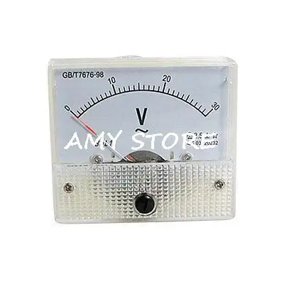 85L1 AC 0-30V Rectangle Analog Voltmeter Panel Meter Gauge