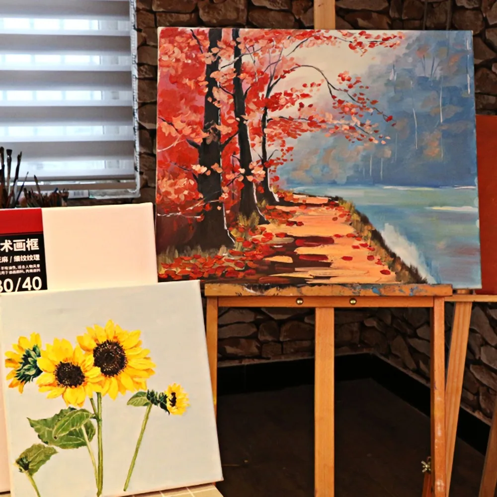 Art Supplies 11.8x15.7in Stretched Canvas White Hybrid Linen Painting Canvas Rectangle Canvas Board Acrylic Painting