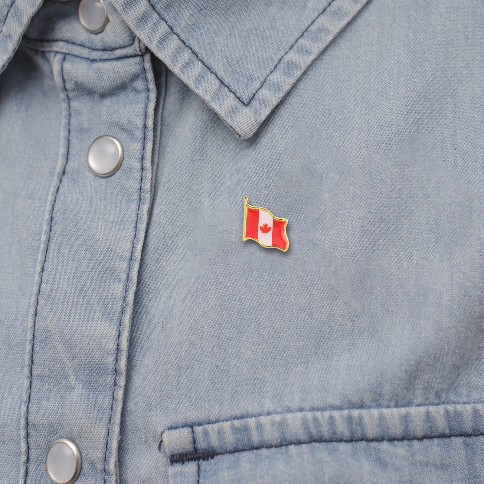 

25Pcs Canada Flag Brooch Pins Metal Sweater Shawl Scarf Clip Cardigan Clip Decorative Lapel Pin Travel Patriotic Badge