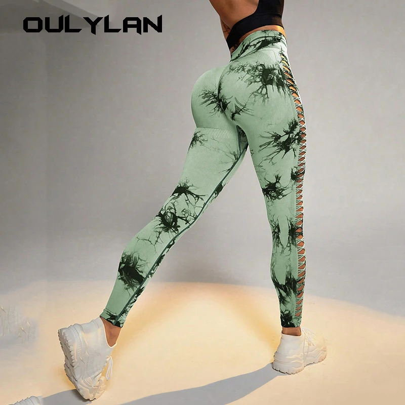 

Seamless Leggings for Women Fitness Yoga Pants High Waist Tie Dye Legging Workout Scrunch Butt Lifting Sports Gym Tights Woman