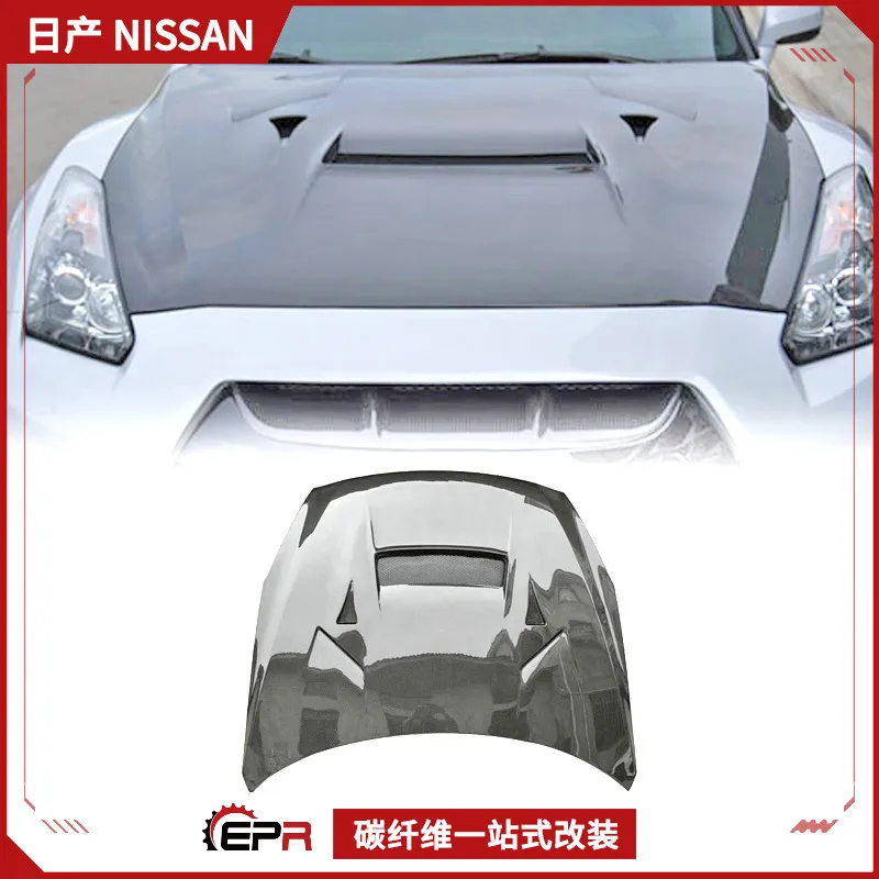 

Подходит для Nissan Ares GTR, крышка двигателя из углеродного волокна R35, персонализированная передняя крышка капота Varis