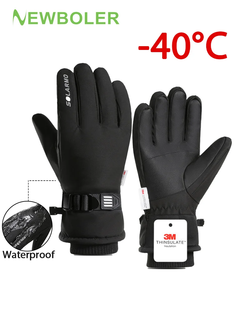 AliExpress NONE Winter Waterproof Touchscreen Gloves for Men Women Windproof Non-Slip Warm Cycling Motorcycle Ski Driving Sports Fishing Gloves
