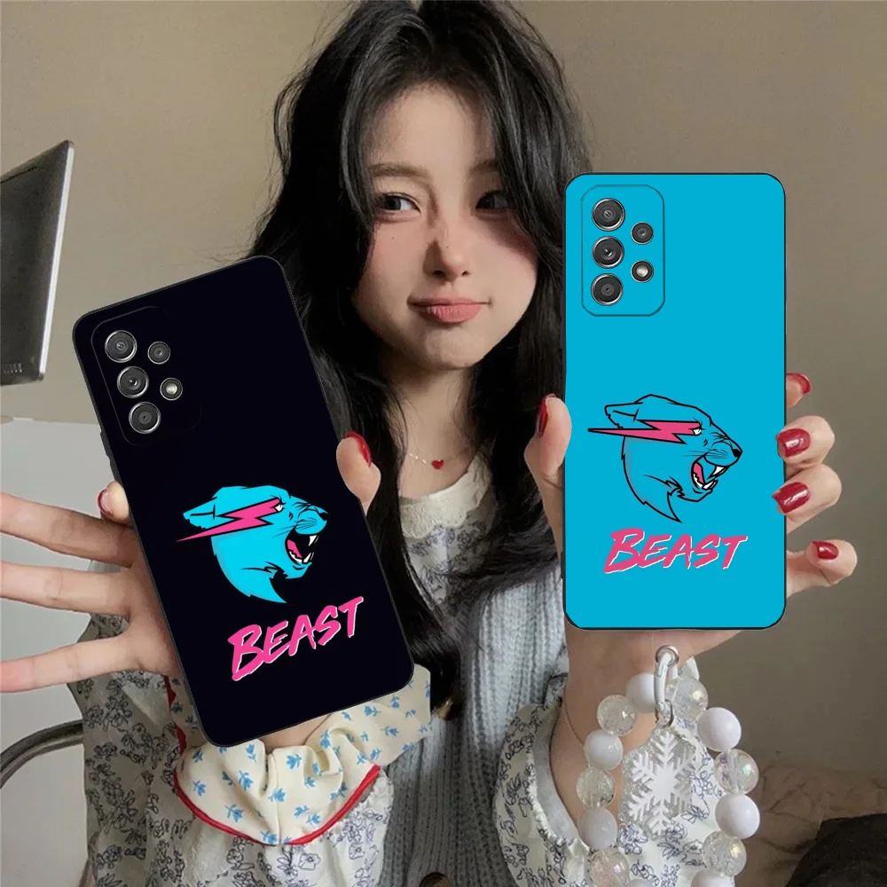

Mr B- Beasts Phone Case For Samsung S24,23,22,30,21,10,9,Ultra,Plus,Lite,FE,5G Black Soft Case