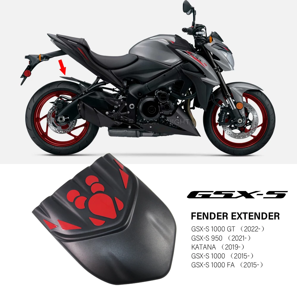 Rear Fender Mudguard Extender For Suzuki GSXS1000 GSXS950 GSX S1000 GT FA GSXS 1000 950 Katana Accessories Hugger Extension