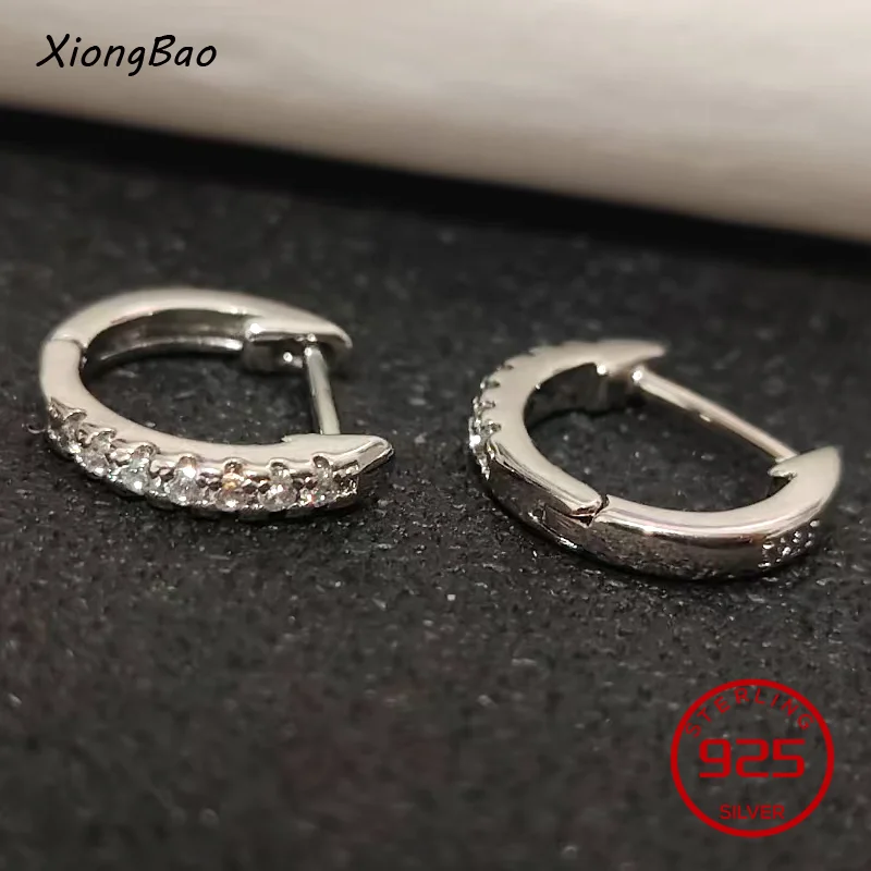Zircon Earring 925 Sterling Silver Korean Creative Geometric Crystal Earrings Fashion Simple Party Jewelry Prevent Allergy 2026