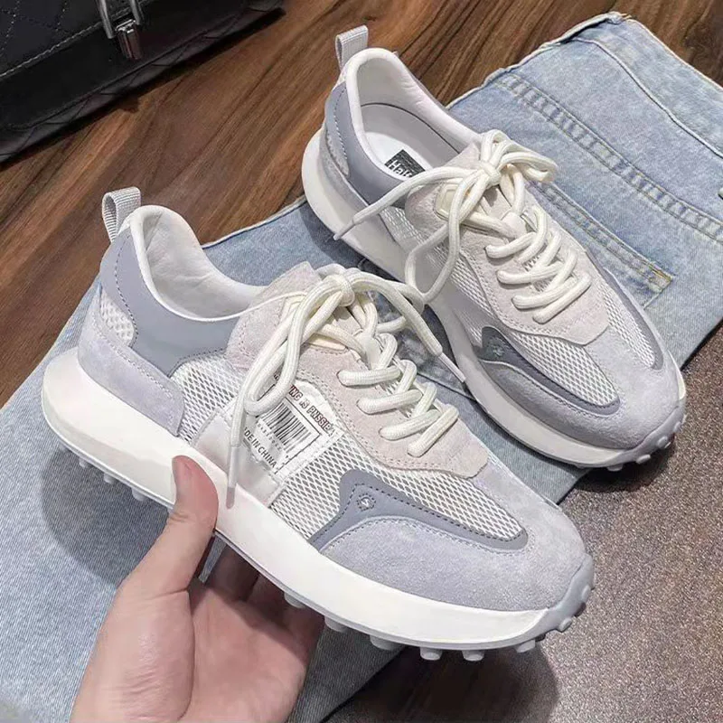 Dames Zomer Hardloopschoen 2023 Luxe Merk Vrijetijdsschoenen Voor Dames Mesh Ademend Platform Designer Roze Dames Sneakers