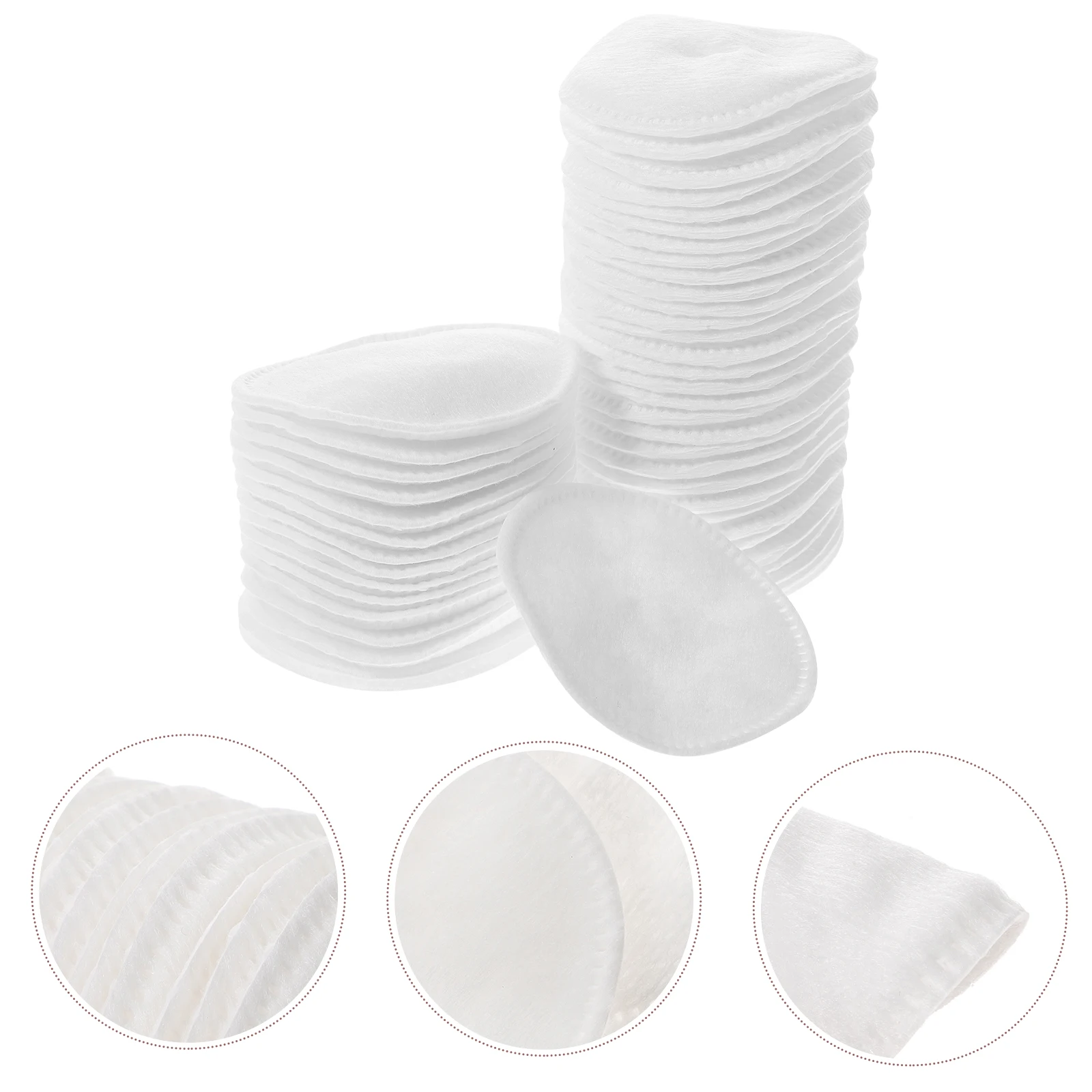 

200 Pcs 6cm Round Nonwoven Makeup Remover Pads Facial and Skin Care Wash Cloth Pads for Women (White)