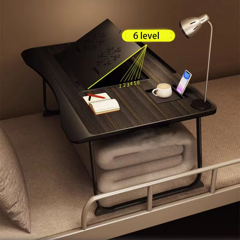 Laptop Bed Tray Table,Portable Standing Desk with Storage Drawer,Foldable Lap Tablet Table for Sofa