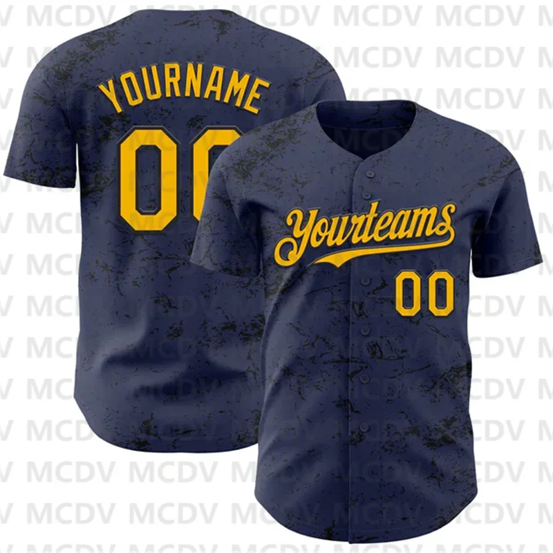 Custom Purple Black 3D Print Abstract Shape Authentic Baseball Jersey Casual Shirts Sport Unisex Tops