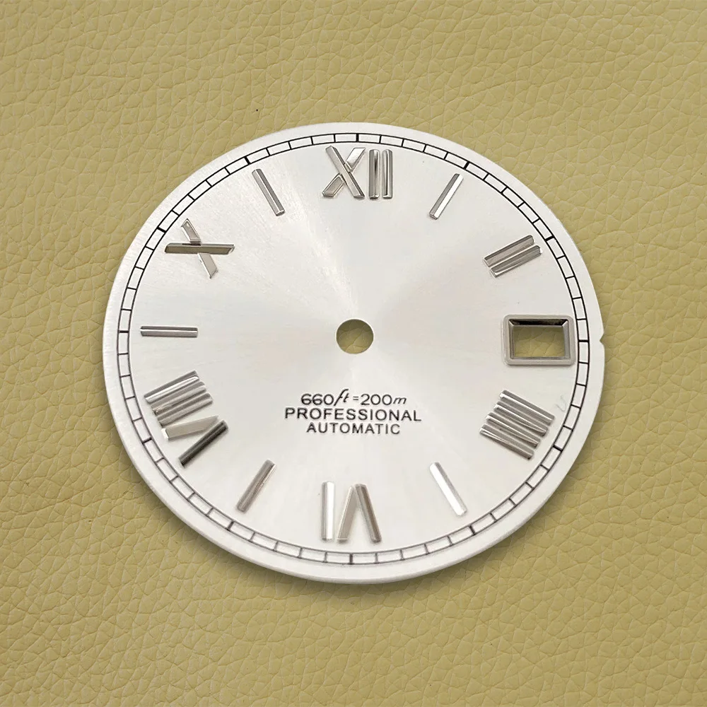 28.5mm S Logo Rome Dial Fit NH35/NH36/4R/7S Japanese Automatic Movement Sunray Dial Watch Modification Accessories