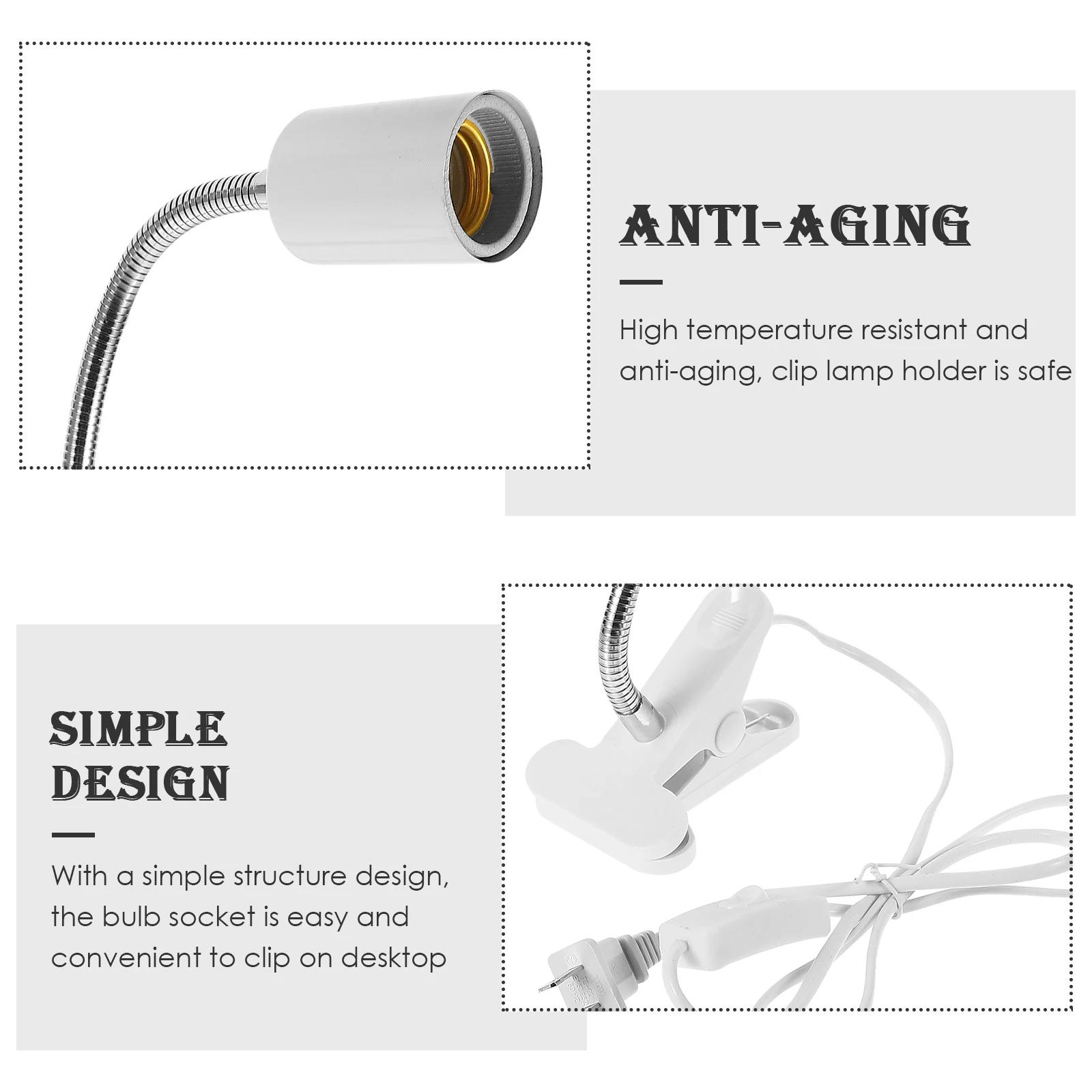 

Universal Clip Lamp Socket Holder Bulb St Sockets Parts Replacement 360 Degree Adjustable Flexible Lamp Base Clamp Light Baby