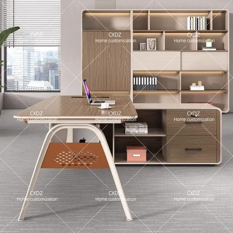 Modern Simple Executive Desk and Chair Set High End Fashion Assembly Boss Office Table Luxury Style Manager Workstation