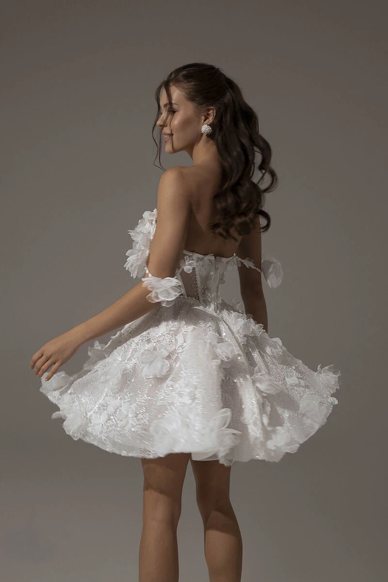 2026 Short Wedding Dresses for Bride Spaghetti Backless A Line Lace Pearls Civil Bachelorette Party Bridal Gowns Customized
