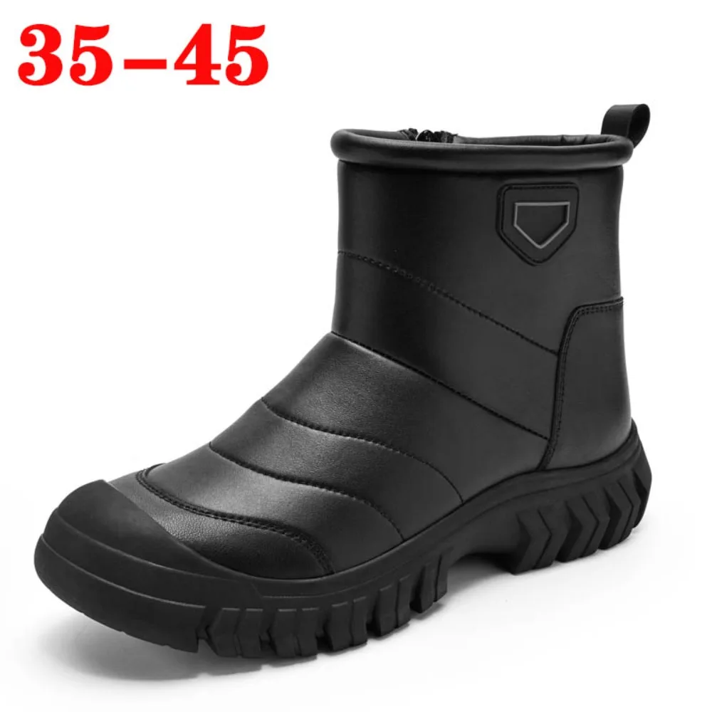 

New Hot Sale Of The Season Women's Snow Boots Warm Waterproof Casual Magic Tape Booties Size 44 Comfortable Winter Shoes for Lad