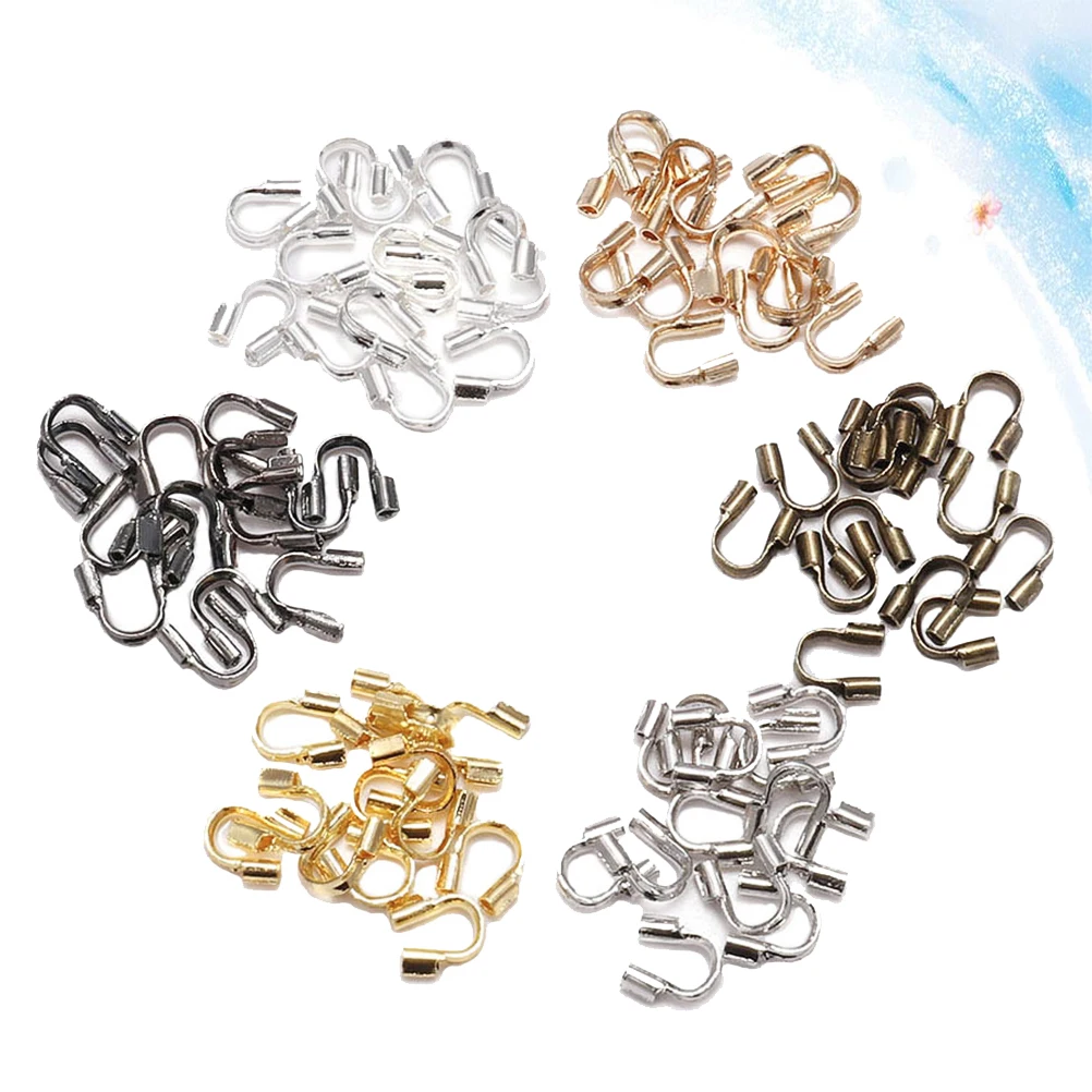 

300pcs U-Type Positioning Tube Diy Jewelry Thread Guard Fixing Tube Jewelry Making Accessories Charm Crafting Supplies Assorted