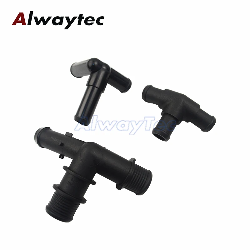 

Тройник для трубы охлаждающей жидкости, автомобильный черный автоматический 3-ходовой тройник, фитинг для шланга для обогревателя, разъем для VW Audi Skoda Seat