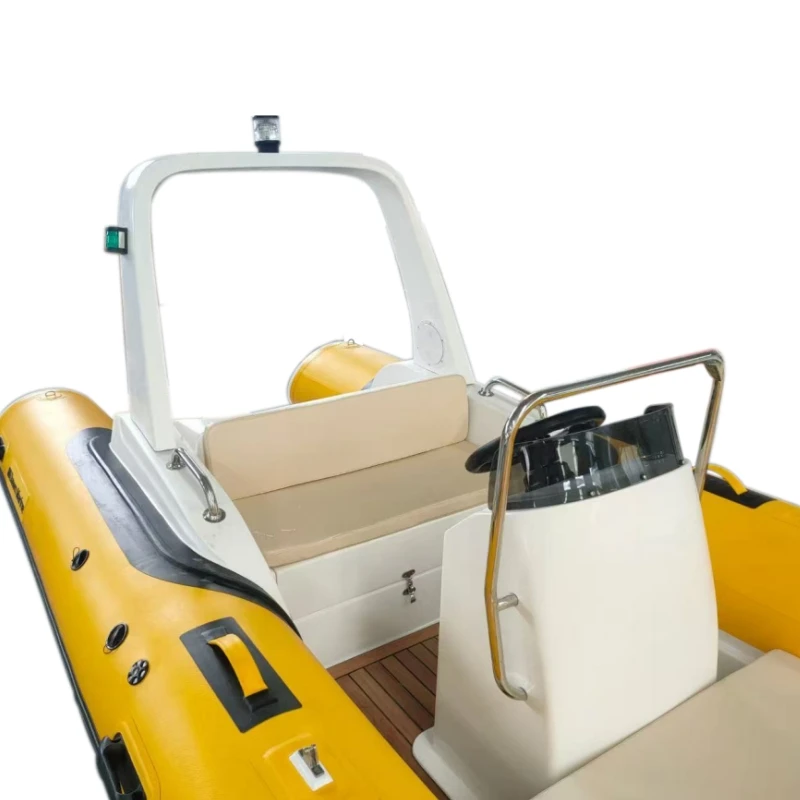 Yacht de Sport hors-bord en fibre de verre, bateau gonflable RIB Hypalon avec Console rigide Stable pour la pêche et la plongée, nouvelle usine chinoise