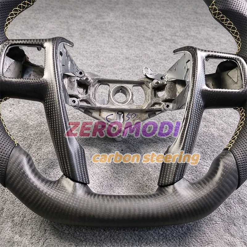 Customized 100% Real Carbon Fiber + Leather Steering Wheel For Chrysler Voyager / Pacifica / Town / Country / 300 300C