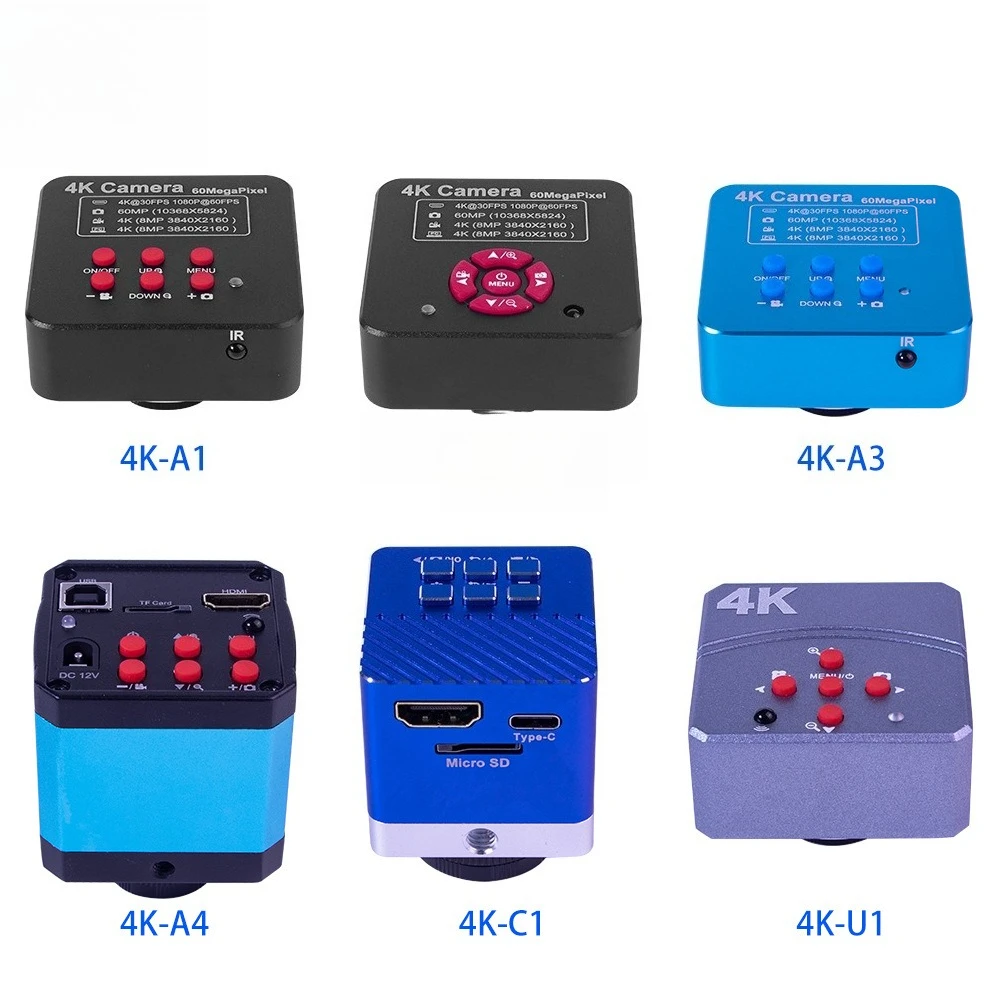 4K industrial camera 60 million pixel 1/2.3 zoom video function insert TF memory card software measurement
