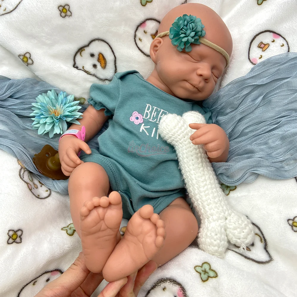 20インチシリコン製リボーンドール パスカル 新生児 眠そうな目を閉じたリボーンベイビー 未塗装 新生児 女の子/男の子 クリスマスギフトボックスセット
