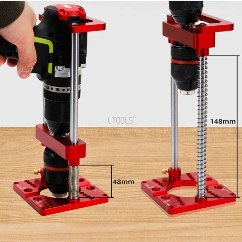 

Handheld Bench Drill Support Hand Electric Drill Bracket Drilling Machine Multifunctional Woodworking Hinge Opening Hole Locator