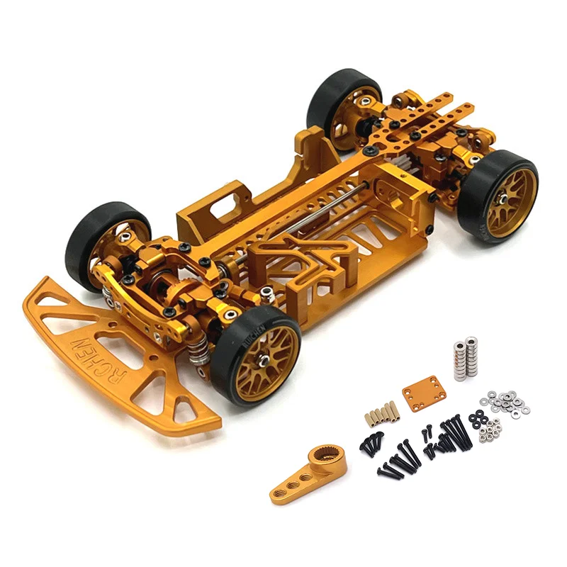 WLtoys 모기 자동차용 금속 업그레이드 멀티 휠베이스 프레임, KYOSHO MINI-Q9 1/28 4WD RC 자동차 부품