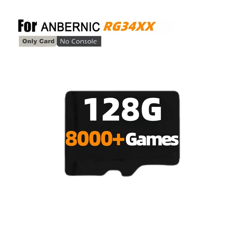 For ANBERNIC RG34XX Game Console TF Card Memory Card Preloaded Games Video Game Console Pre-install Card Retro Games Men Gifts