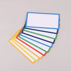 10 Stuks Tag Board Uitwisbare Labels Veeg Markers Beschrijfbare Magneten Droog Wissen Koelkast Bericht Whiteboard Magnetische Sticker