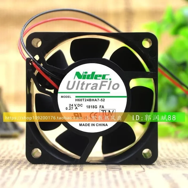 for NIDEC H60T24BHA7-52 6025 24V 0.27A Silent Variable Frequency Fan 6CM Original Japan