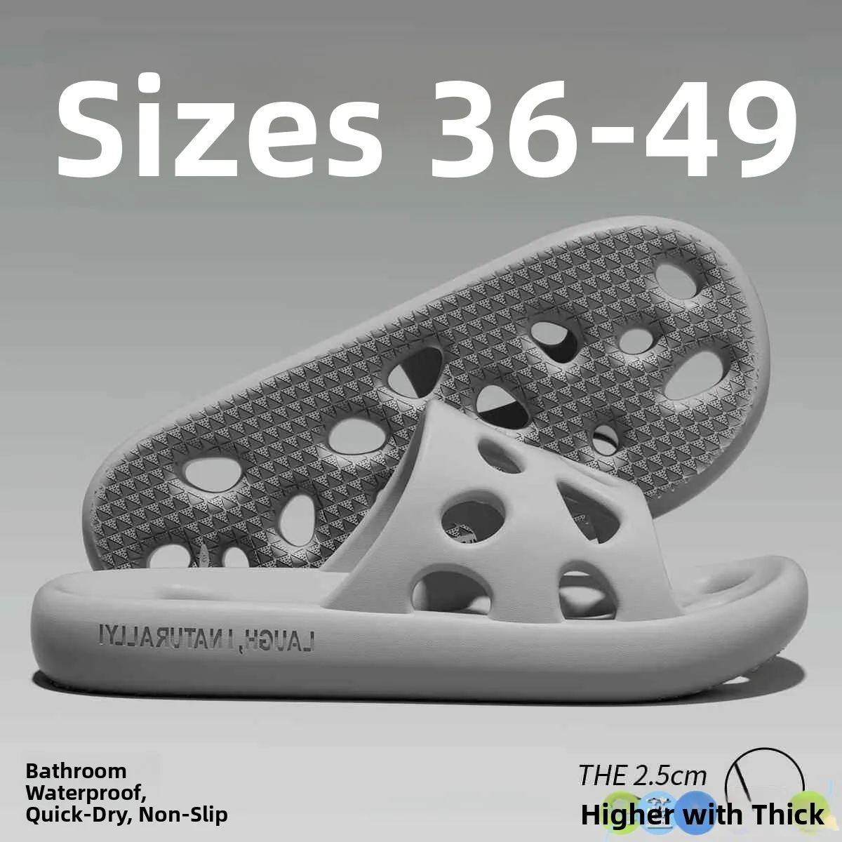 

Large Size Men's Slippers Summer New 2026 Leak-Proof Bathrooms Indoor Home Comfortable EVA Slip-On Slippers for Couples