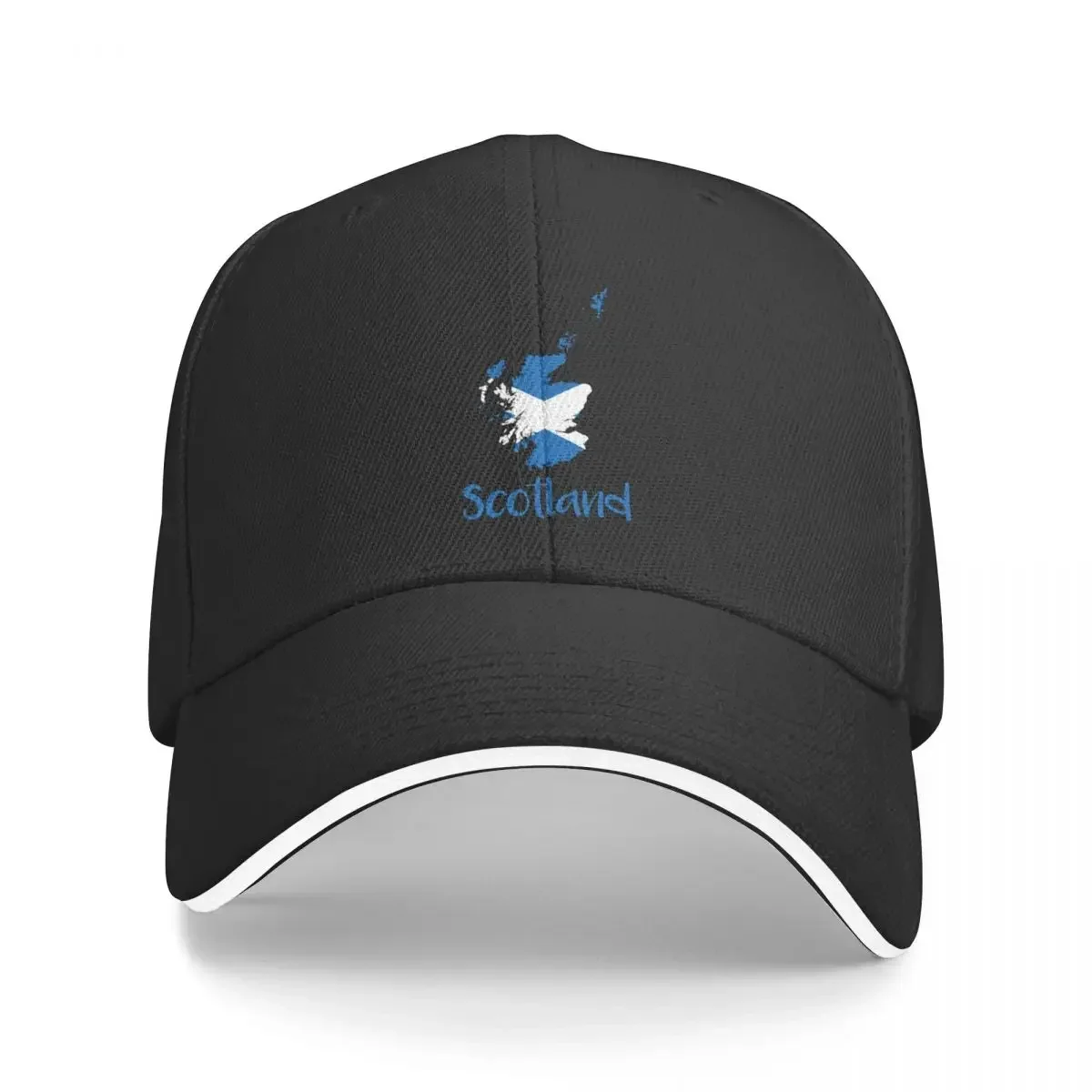 Scotland Saltire Map Typography Design Baseball Cap Fashion Beach Ball Cap Luxury Hat Boy Women's