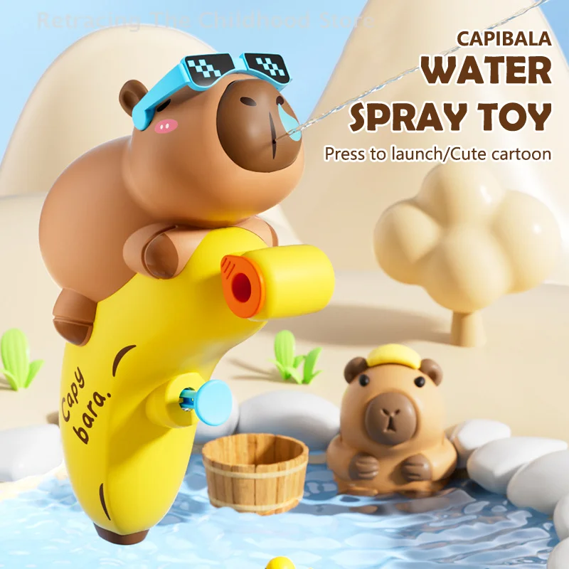 

Cartoon Capybara Water Spray Toys Summer Outdoor Beach Water Play Games Children's Bath Toys Water Toy Gifts