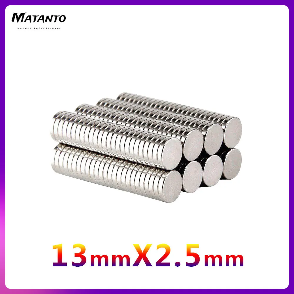 

10-3000PCS 13x2.5mm Small Round Search Magnet N35 Strong Cylinder Rare Earth Magnets Neodymium Magnets Disc Design Magnet