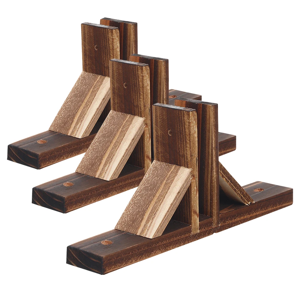

3 Pcs Fence Base Solid Wood for Small Fences Garden Holder Parts Fixing Weather Resistant Stable Support Gardening Accessories