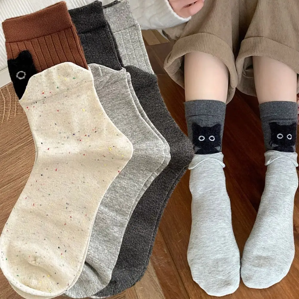 

Comfortable Cat Cotton Socks Sweat Absorbing Cartoon Couples Sock Breathable Sports Socks Casual Wear