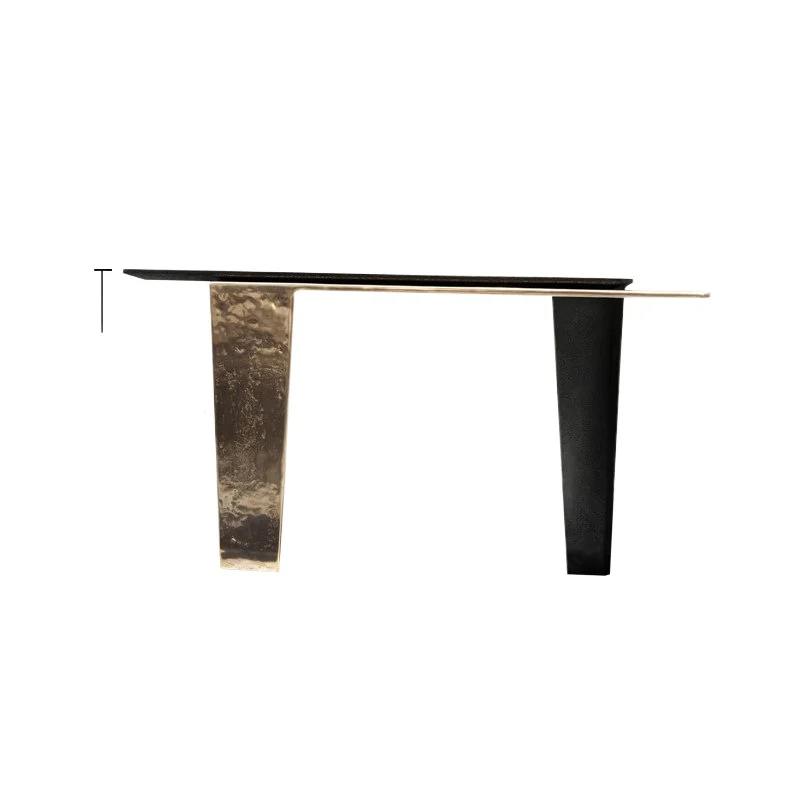 Light luxury modern style solid wood entrance table, entrance foyer wall decorative cabinet,  stainless steel strip case