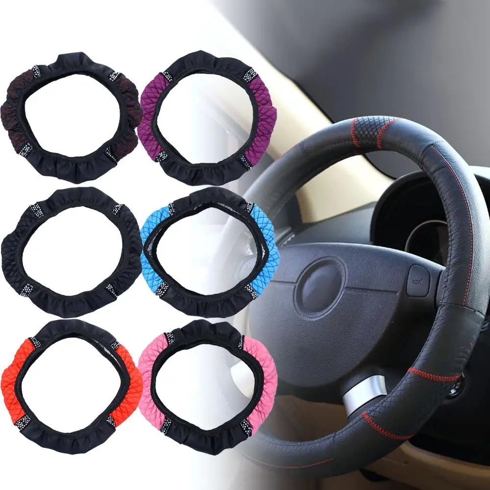 

Styling Elastic Auto Decoration Car Steering Wheel Cover Interior Accessories Steering Wheel Sleeve Steering Wheel Protector