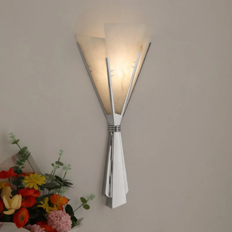 Maison Domin vintage dolomite hand-held flower wall lamp bedroom living room background wall hotel wall lamp