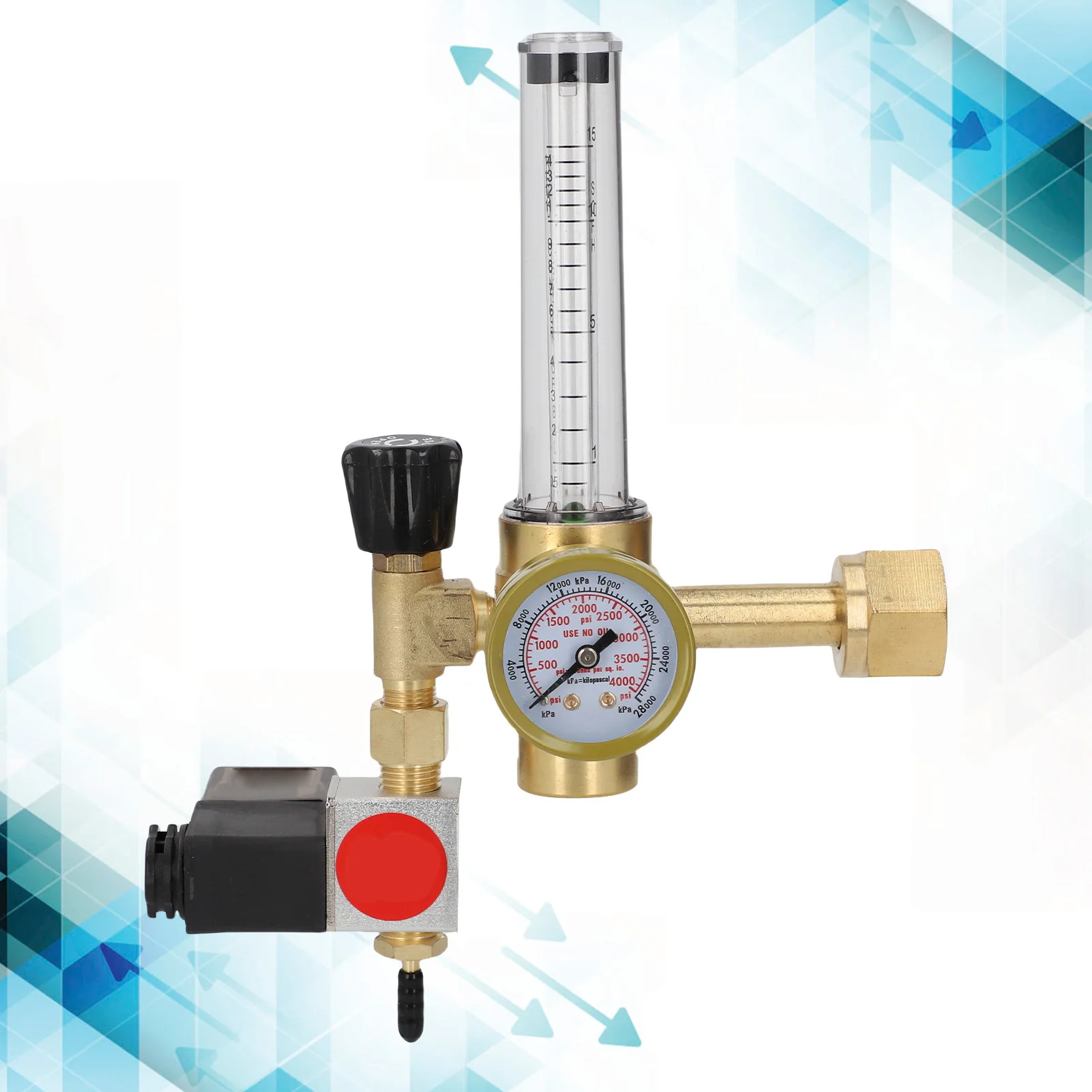 

CO2 Gas Regulator CGA320 Inlet 0-15 SCFH High Hardness CO2 Regulator Flowmeter Brass 0-4000 PSI Pressure Meter for Plant Tents