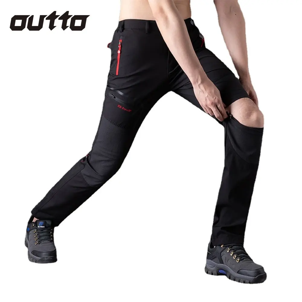 

Men Hiking Pants Removable Quick Dry Breathable Multi-pockets Pants Outdoors Sports Climbing Camping Cycling Running Trousers