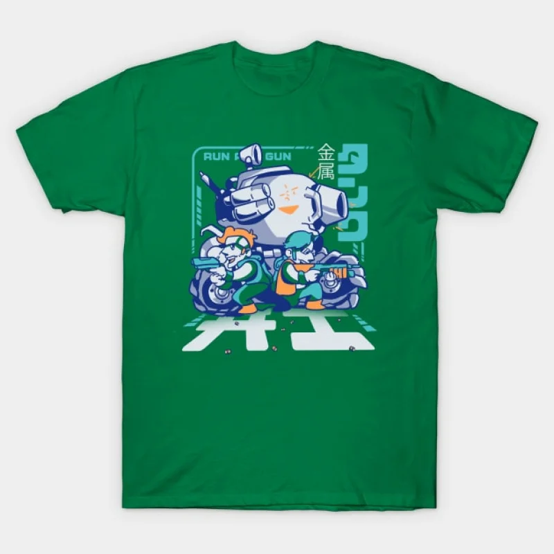 

80s Video game Metal Slug #813 Retro Arcade Full Army Shooting War Game gift T shirt for men Large size Tops S-6XL