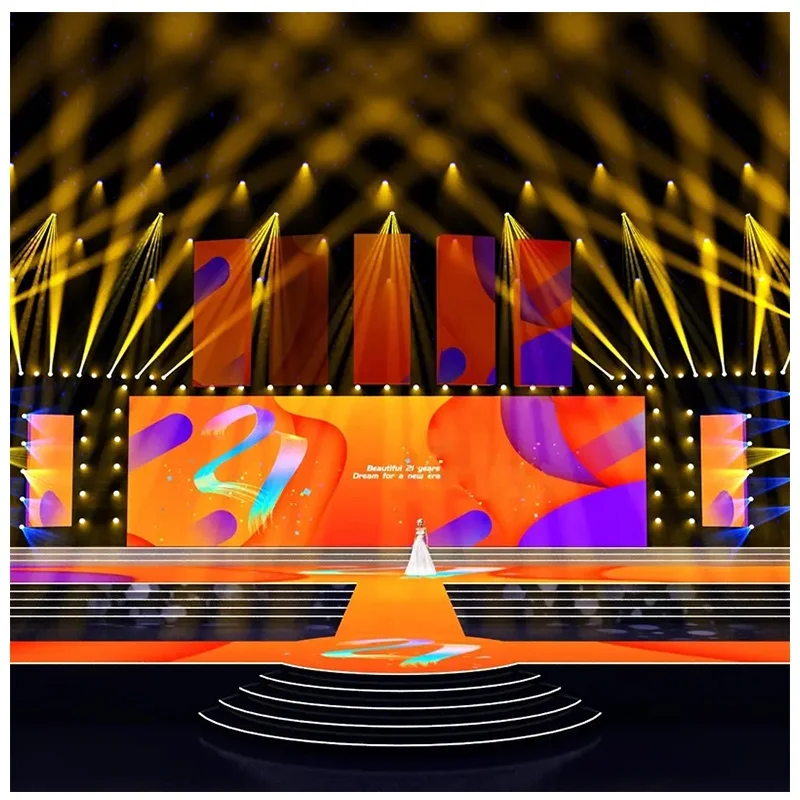 Customizable P3.91 500*1000mm Outdoor Fixed 90 Degree Building Rooftop Curved Corner Advertising Led Screen Display Billboard Si