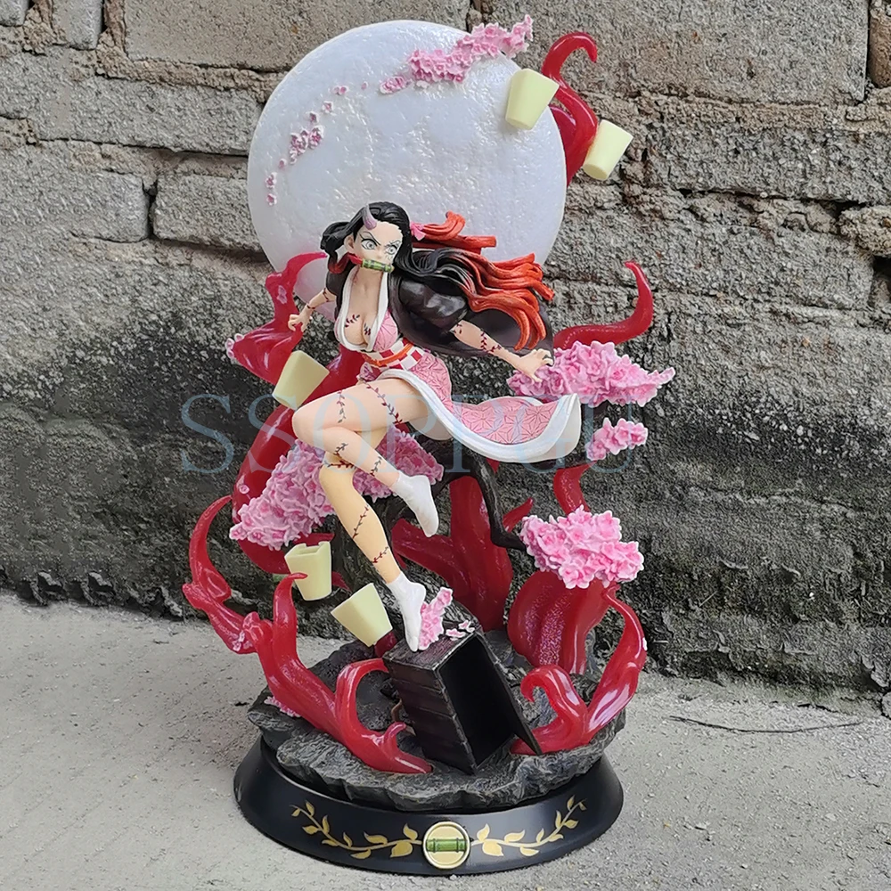 42cm Kamado Nezuko Figure Anime Girl PVC Action Figure Toy Game Statue Light Adult Collection Model Doll Gift