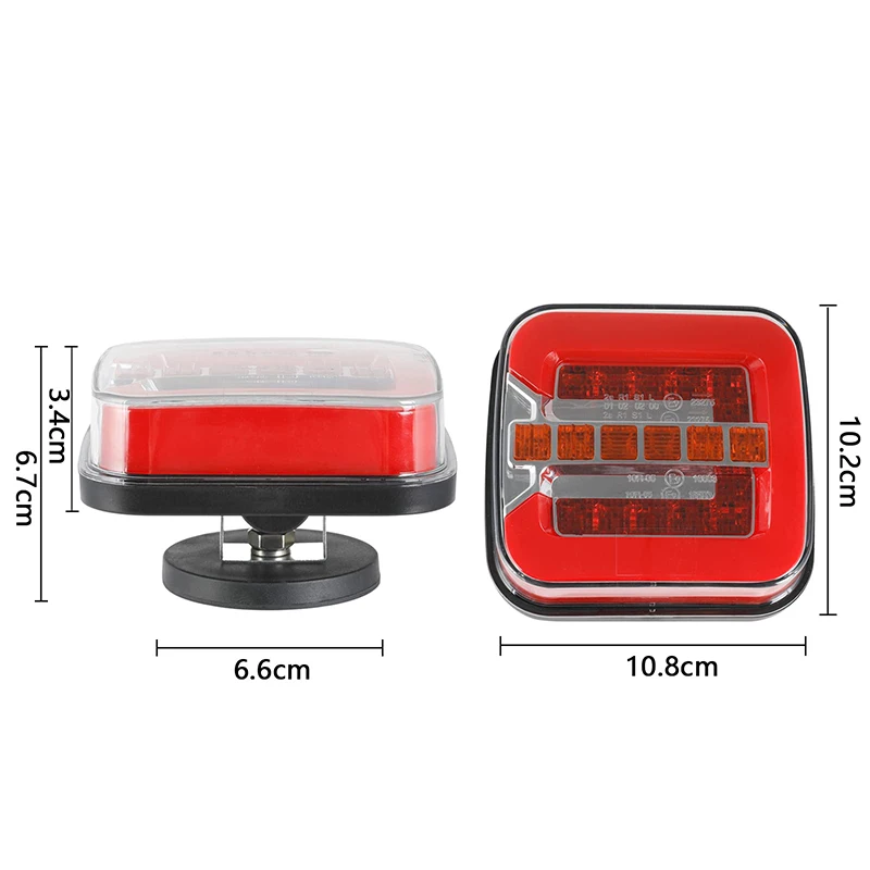 12/24v Wireless Magnetic Trailer Tail Light Dynamic Led Tail Light Universal Rear Trailer Lights For Truck Caravan Lorry Bus