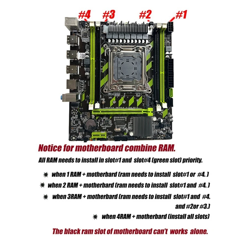 X79G LGA2011 Computer Board Kits SATA Cable+Switch Cable+Baffle+Thermal Grease 4XDDR3 Slot M.2 NVME PCI-E X16 6XUSB2.0 SATA3.0