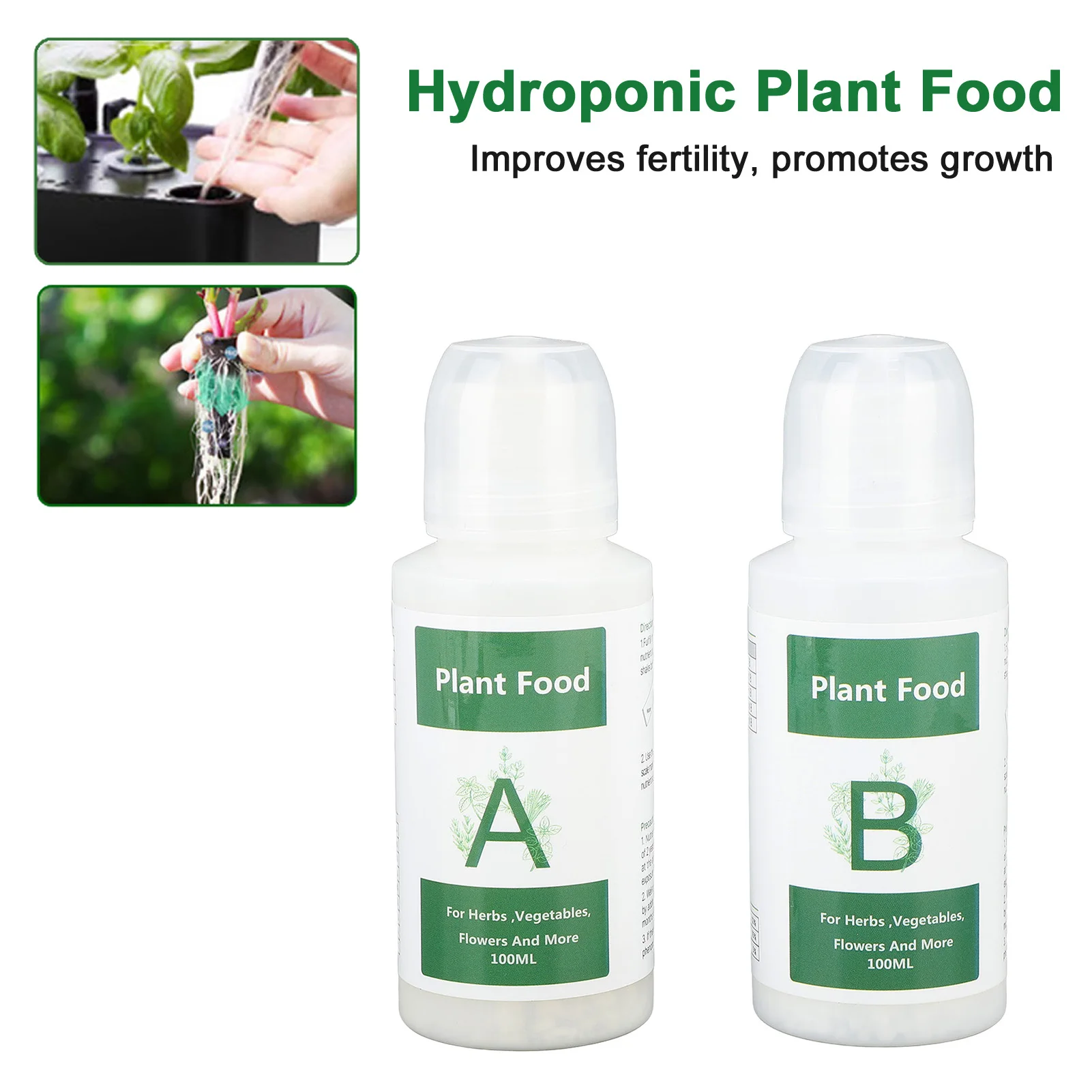 Juego de 3 plantas hidropónicas, alimentos para cultivo de plantas, nutrientes hidropónicos, alimentos para plantas de interior para frutas y verduras