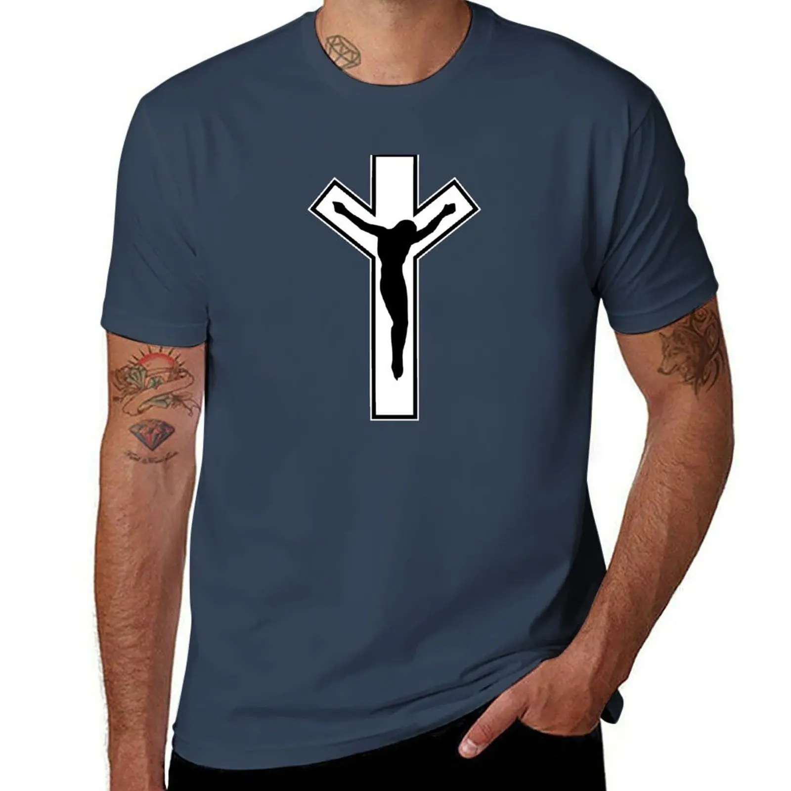 

(in white) Cross T-Shirt High Elasticity Sports T-Shirt