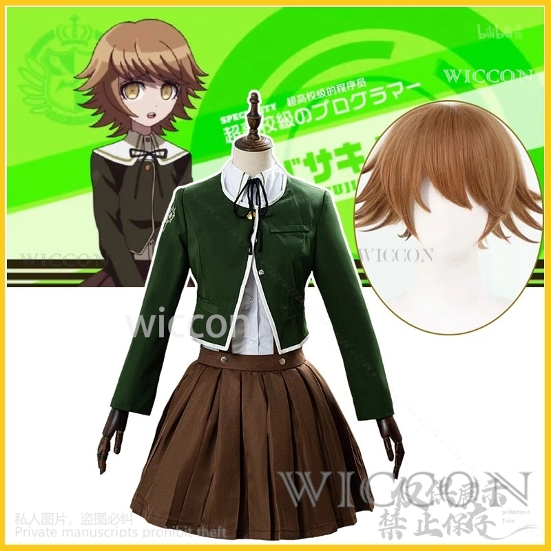 Anime Game Danganronpaaa Cosplay Chihiro Fujisaki Costume Jk School Uniform Dress Lolita Cos Wigs For Women Halloween Christmas