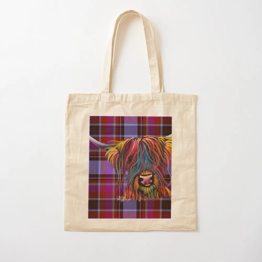 SCoTTiSH HiGHLaND CoW ' SWeeT P TaRTaN P ' BY SHiRLeY MacARTHuR Tote Bag